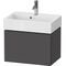 Duravit WTU Compact L-CUBE 394x584x391mm, 1 Auszug graphit matt