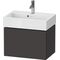 Duravit WTU Compact L-CUBE 394x584x391mm 1 Auszug graphit supermatt