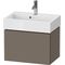 Duravit WTU Compact L-CUBE 394x584x391mm 1 Az fla grey seidenmatt