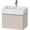 Duravit WTU Compact L-CUBE 394x584x391mm, 1 Auszug taupe