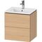 Duravit WTU Compact L-CUBE 550x520x421mm, 2 Schubkästen eiche natur