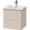 Duravit WTU Compact L-CUBE 550x520x421mm, 2 Schubkästen taupe