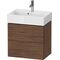 Duravit WTU Compact L-CUBE 544x584x391mm 2 Schubk nussbaum dunkel