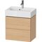Duravit WTU Compact L-CUBE 544x584x391mm, 2 Schubkästen eiche natur