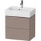 Duravit WTU Compact L-CUBE 544x584x391mm, 2 Schubkästen basalt matt