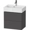 Duravit WTU Compact L-CUBE 544x584x391mm 2 Schubkästen graphit matt