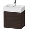 Duravit WTU Compact L-CUBE 544x584x391mm 2 Schubk NB gebürstet