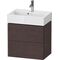 Duravit WTU Compact L-CUBE 544x584x391mm 2 Schubk Ei du gebürstet