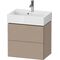 Duravit WTU Compact L-CUBE 544x584x391mm, 2 Schubkästen leinen