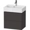 Duravit WTU Compact L-CUBE 544x584x391mm 2 Schubk graphit supermatt