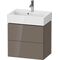 Duravit WTU Compact L-CUBE 544x584x391mm 2 Schubk fla gr hochglanz
