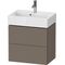Duravit WTU Compact L-CUBE 544x584x391mm 2 Schubk fla gr seidenmatt
