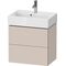Duravit WTU Compact L-CUBE 544x584x391mm, 2 Schubkästen taupe