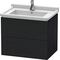Duravit Waschtischunterbau L-CUBE 469x670x558mm eiche schwarz