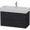 Duravit Waschtischunterbau L-CUBE 544x984x459mm eiche schwarz