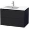 Duravit Waschtischunterbau L-CUBE 550x820x481mm Becken links eiche schwarz
