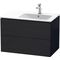 Duravit Waschtischunterbau L-CUBE 550x820x481mm Be rechts eiche schwarz