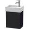Duravit Waschtischunterbau L-CUBE 400x364x241mm A links eiche schwarz