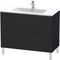 Duravit Waschtischunterbau L-CUBE 1020x481x704mm eiche schwarz