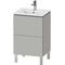 Duravit WTU Compact L-CUBE 704x520x421mm, 2 Auszüge betongrau matt