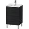 Duravit WTU Compact L-CUBE 704x520x421mm, 2 Auszüge eiche schwarz