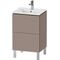 Duravit WTU Compact L-CUBE 704x520x421mm, 2 Auszüge basalt matt