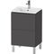Duravit WTU Compact L-CUBE 704x520x421mm, 2 Auszüge graphit matt