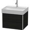 Duravit Waschtischunterbau XSQUARE 397x584x460mm eiche schwarz