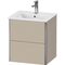 Duravit WTU COMPACT XSQUARE 560x510x418mm taupe seidenmatt