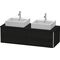 Duravit Waschtischunterbau XSQUARE 400x1400x548mm f 2 Becken eiche schwarz