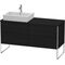 Duravit Waschtischunterbau XSQUARE 778x1400x548mm Be links eiche schwarz