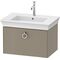 Duravit Waschtischunterbau WHITE TULIP 410x684x458mm steingrau hochglanz