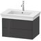 Duravit Waschtischunterbau WHITE TULIP 410x684x458mm graphit hochglanz