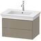 Duravit Waschtischunterbau WHITE TULIP 410x684x458mm steingrau hochglanz