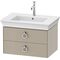 Duravit Waschtischunterbau WHITE TULIP 410x684x458mm taupe seidenmatt