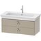 Duravit Waschtischunterbau WHITE TULIP 410x984x458mm taupe seidenmatt