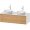 Duravit Waschtischunterbau WHITE TULIP 408x1300x550mm Ei na mass / we hochglanz