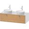 Duravit Waschtischunterbau WHITE TULIP 408x1300x550mm Ei na mass / we hochglanz