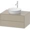 Duravit Waschtischunterbau WHITE TULIP 408x800x550mm taupe seidenmatt