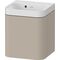 Duravit Waschtischset HAPPY D.2 PLUS 400x360mm ohne Hahnloch taupe seidenmatt