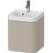 Duravit Waschtischset HAPPY D.2 PLUS 400x360mm ein Hahnloch taupe seidenmatt