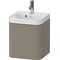 Duravit Waschtischset HAPPY D.2 PLUS 400x360mm e HL steingrau seidenmatt