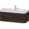 Duravit Waschtischset HAPPY D.2 PLUS 1175x490mm 2 HL nussbaum gebürstet