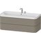 Duravit Waschtischset HAPPY D.2 PLUS 1175x490mm 2 HL steingrau seidenmatt