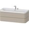 Duravit Waschtischset HAPPY D.2 PLUS 1175x490mm 2 Hahnlöcher taupe seidenmatt