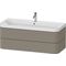 Duravit Waschtischset HAPPY D.2 PLUS 1175x490mm e HL steingrau seidenmatt