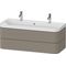 Duravit Waschtischset HAPPY D.2 PLUS 1175x490mm e HL steingrau seidenmatt