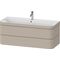 Duravit Waschtischset HAPPY D.2 PLUS 2 Schubk 1175x490mm o HL ta seidenmatt