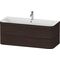 Duravit Waschtischset HAPPY D.2 PLUS 2 Schubk 1175x490mm o HL NB gebürstet