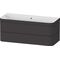 Duravit Waschtischset HAPPY D.2 PLUS 2 Schubk 1175x490mm e HL gra supermatt